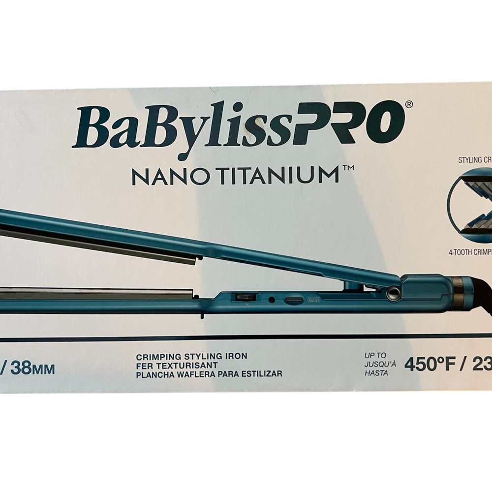 BaBylissPRO Nano Titanium Crimping Styling Iron - Teal